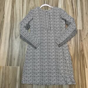 IBKUL Dress Icefil‎ COOL Zip Long Sleeve M Geo Key Black White Outdoor UPF 50